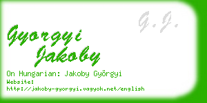 gyorgyi jakoby business card