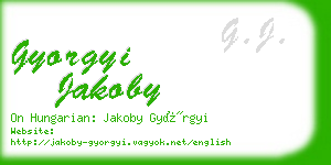 gyorgyi jakoby business card